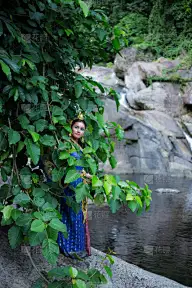 两只动物,女人,垂直画幅,美,绘画作品,艺术,美人,过去,自然美,东亚人