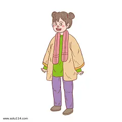 冬季冬日出行女子卡通手绘图片png免抠元素卡通手绘背景装饰免扣图片设计图案