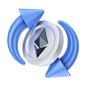 Ethereum Flow  3D Illustration