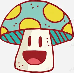 卡通大笑的蘑菇 平面电商 创意素材