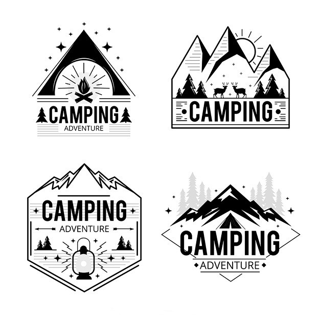 户外旅行露营探险logo标志矢量图素材