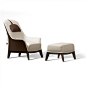 Giorgetti Normal Wing Chair - Style # 5107x, Modern Armchair - Contemporary Armchair - Leather Armchair - Swivel Armchair | SwitchModern.com