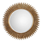 Uttermost - Uttermost Marlo Round Gold Mirror - Frame is created using varying lengths of metal tubes finished in an antiqued gold leaf. This mirror has a generous 1 1/4-inch bevel.