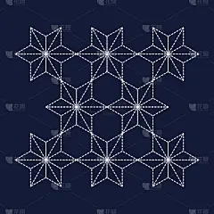 日本向量背景。针模式向量。