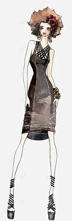 涂鸦模特 设计图片 免费下载 页面网页 平面电商 创意素材