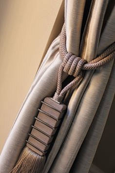 Curtain and tie back...