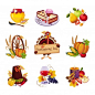 Thanksgiving decorative elements set