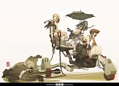 欧美风格动漫手稿游戏原画漫画插画动画素材参考-淘宝网