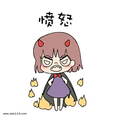可爱蝙蝠小精灵愤怒表情包
