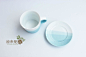 原来是泥|景德镇手工原创陶瓷 蓝色海洋地中海杯水杯咖啡杯家居-淘宝网