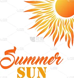 日光,夏天,文字,图标,贺卡,自然美,创造力,分离着色,黄色,自然