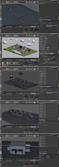 C4D 渲染低多边形城市场景教程 