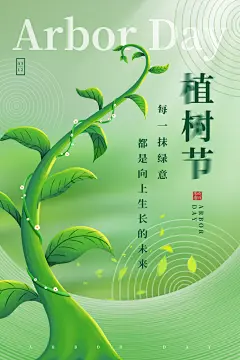 植树节爱护森林低碳环保宣传活动海报