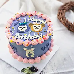 圣诞蛋糕小红书复古手绘男女儿童生日蛋糕珠海广州全国同城配送店-tmall.com天猫