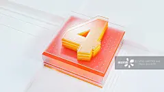 3D红色科技感数字主题插画图片素材