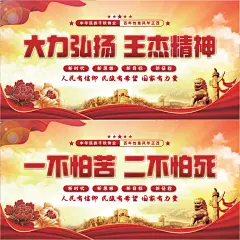 王杰精神党建展板系列