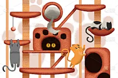 猫攀登者，猫屋或猫树