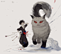猫系列~_舞小仙__插画师作品_涂鸦王国gracg.com
