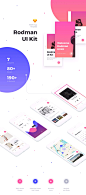 Rodman Mobile UI Kit by Robert Mayer. Get it on MarketMe (@AgenceMe_Market)