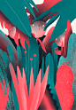 Pioneers : Illustration for collaborative project — year 2019 calendar for Esh Print riso typography. 