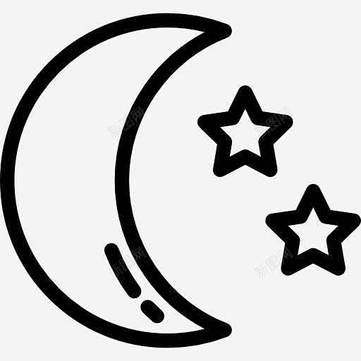 晚上图标 平面电商 创意素材