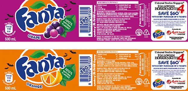 an orange and purple...