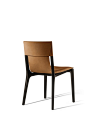 Tanned leather chair ISADORA by Poltrona Frau