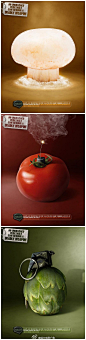 国外食品安全公益广告：不干净的蔬菜完全可以变成杀人的武器!