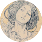 Alfons Maria Mucha (Alphonse Mucha) Art Nouveau Illustration Late 19th- to early 20th cen. Beautiful line work!!!