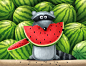 Watermelons fan : My new illustration
