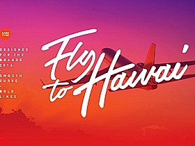 艺术广告手写英文字体 Airlines