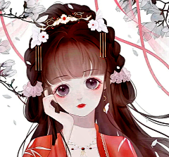 雨探花采集到古风女头像
