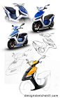 台湾Kymco 踏板摩托车设计手绘方案效果图-交通工具设计手绘-中国设计手绘技能网 中国最专业权威的产品设计手绘学习交流分享网站 - Powered by Discuz!