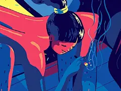 分享一组多米尼加时尚插画师Lena Vargas Afanasieva 的作品，配色也大胆了又充满细节。 ​​​​