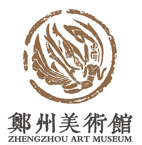 郑州美术馆新馆徽以巩义石窟寺的飞天为核心图案以中原地区汉代瓦当为