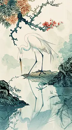 白鹭素材图植物素材图