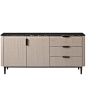 Nina Magon Door Dresser : DETAILS Designed with a gorgeous asymmetrical silhouette, the Magon Door Dresser boasts the ultimate in storage space, complete with 3 drawers, 2 doors, 2 pull out trays, and a removable partition. Perfectly suited for all of you