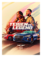 The Winner Takes All : A series of posters and portraits for Genesis USA social media promotion, starring Chrissy Teigen and John Legend. Teigen versus Legend: the 2020 Genesis G70 race where the winner takes all.