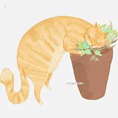 动植物卡通手绘风花草橘猫图片大小2000x2000px 图片尺寸2.04 MB 来自PNG搜索网 pngss.com 免费免扣png素材下载！动植物#复古风#花草#橘猫#卡通手绘风#梦幻风格#暖色调#暖色系#水彩风格#童话风格#小动物#