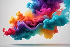 3D彩色烟雾渐变彩色烟雾背景图片