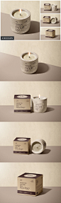 蜡烛品牌包装设计样机 (PSD)