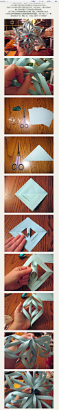 教你做立体纸造型＂雪花＂_阁子影像_新浪博客