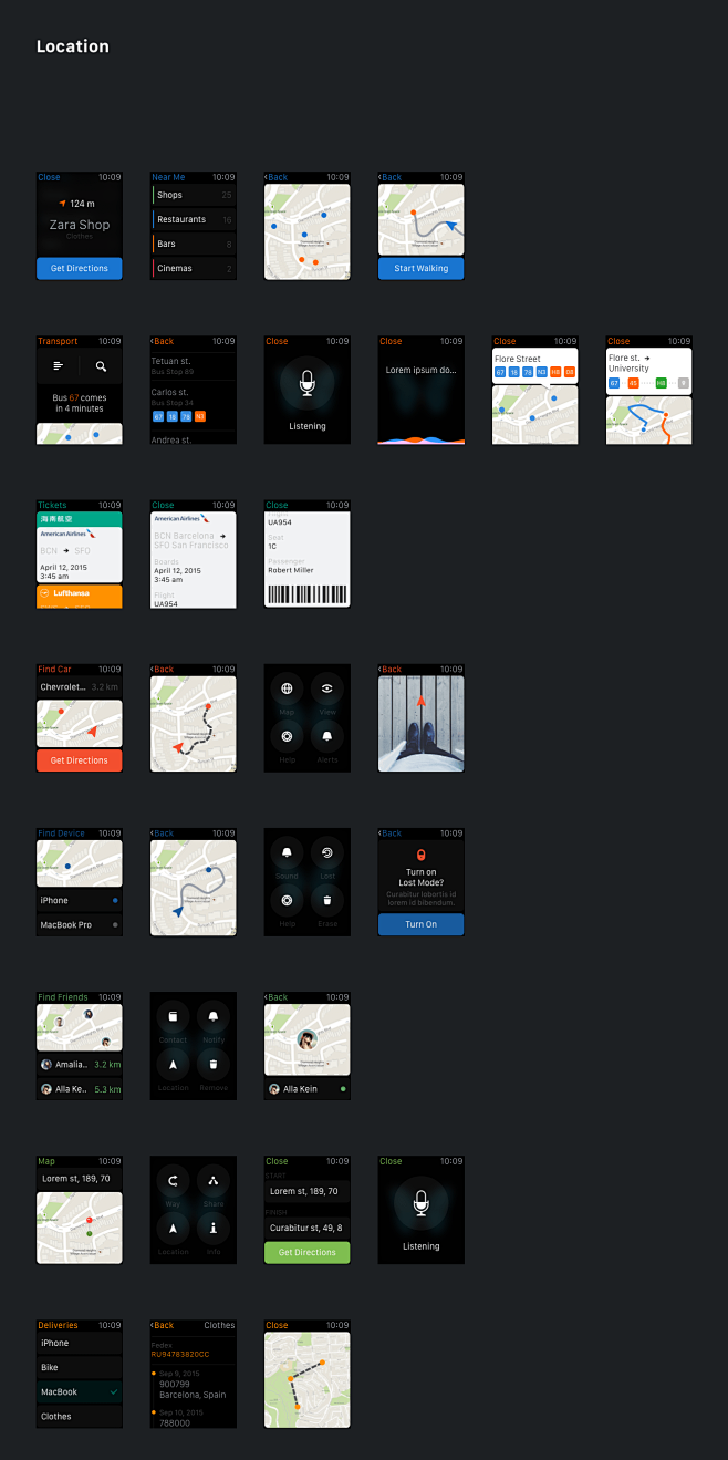 Apple Watch UI Kit