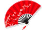 中国传统古典扇子中式折扇PNG免抠元素扇面图案元素平面装饰素材