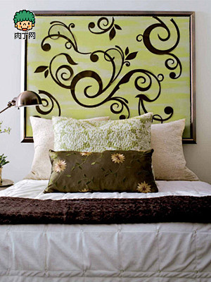 床头艺术渲染时尚卧室装修图片DIY