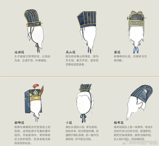 古代 帽子-花瓣网