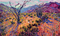 印象派绘画，多彩的风景，渲染潮湿的心。（via 美国画家Erin Hanson）