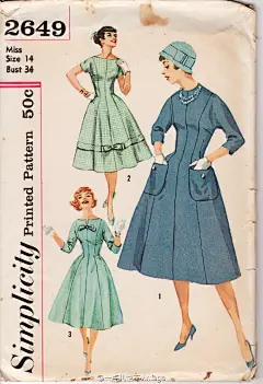 #vintage love#1950s女装图样 ​​​​