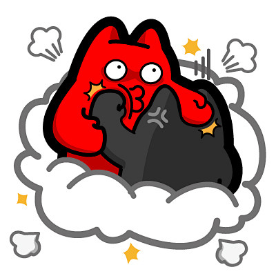 R83【魔鬼猫表情-掐架】#全身 双子 打闹 打架 左勾拳 手刃 殴打 挥拳 单挑 PK 暴打 暴揍 IP zombiescat