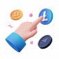 Metaverse, crypto, currency, blockchain, bitcoin, nft 3D illustration - Download on Iconfinder